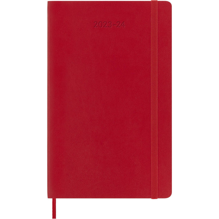 Moleskine 2023-2024 Weekly Planner, 18M, Large, Scarlet Red, Soft Cover (5 x 8.25)