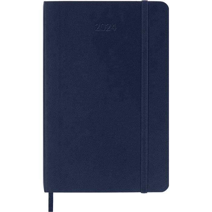 Moleskine 2024 Weekly Planner, 12M, Pocket, Sapphire Blue, Soft Cover (3.5 x 5.5)