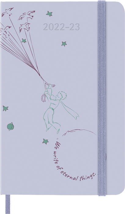 Moleskine Limited Edition 2023 Weekly Notebook Planner Petit Prince, 18M, Pocket, Fly, Hard Cover (3.5 x 5.5)