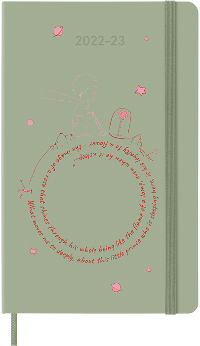 Moleskine Limited Edition 2023 Weekly Notebook Planner Petit Prince, 18M, Large, Rose, Hard Cover (5 x 8.25)