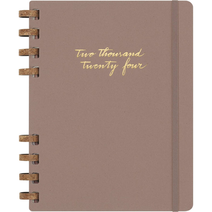 Moleskine 2024 Spiral Planner, 12M, Extra Large, Crush Almond, Hard Cover (7.5 x 10)