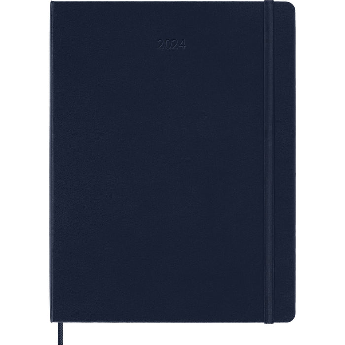 Moleskine 2024 Weekly Planner, 12M, Extra Large, Sapphire Blue, Hard Cover (7.5 x 10)