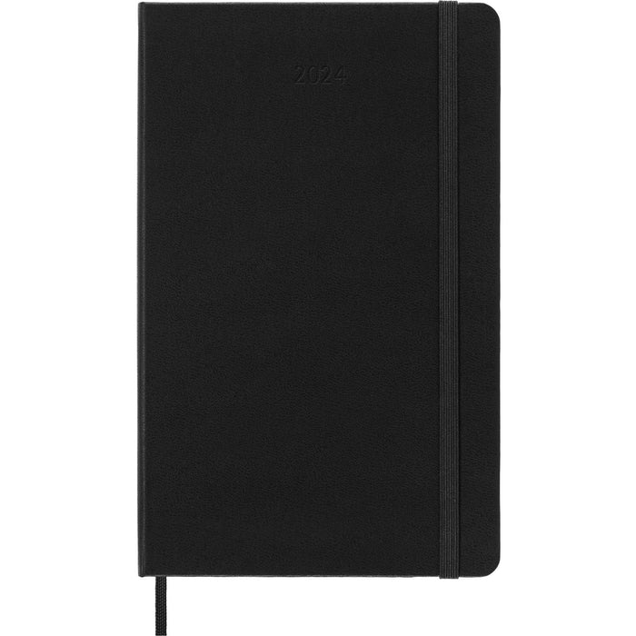 Moleskine 2024 Daily Planner, 12M, Large, Black, Hard Cover (5 x 8.25)