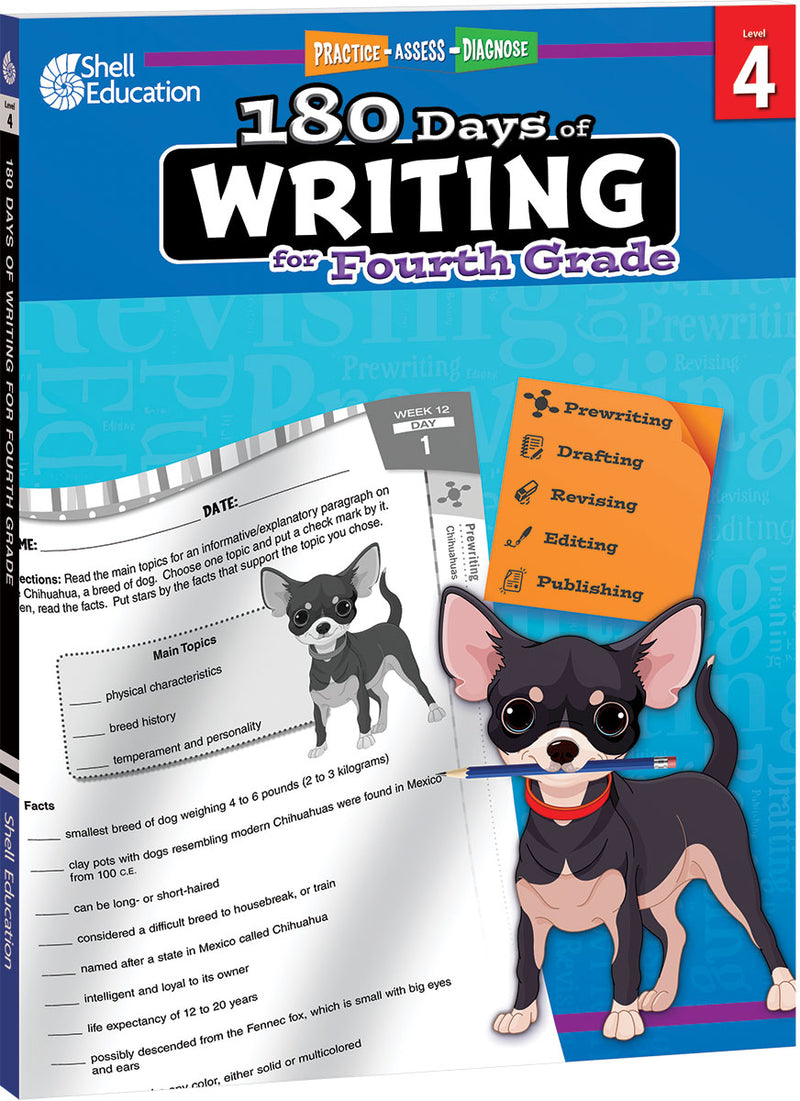 180 Days: Writing for Fourth Grade: Practice, Assess, Diagnose