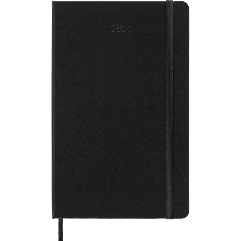 Moleskine 2024 Pro Vertical Weekly Planner, 12M, Large, Black, Hard Cover (5 x 8.25)