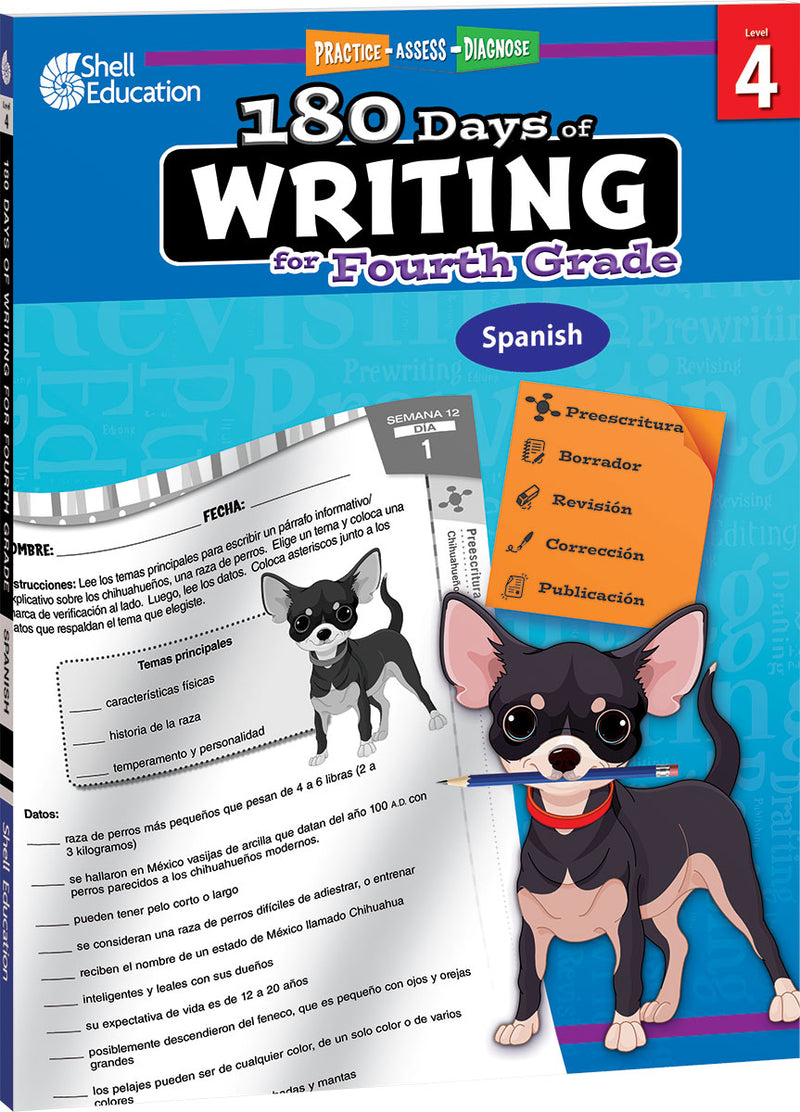 180 Days: Writing for Fourth Grade: Practice, Assess, Diagnose