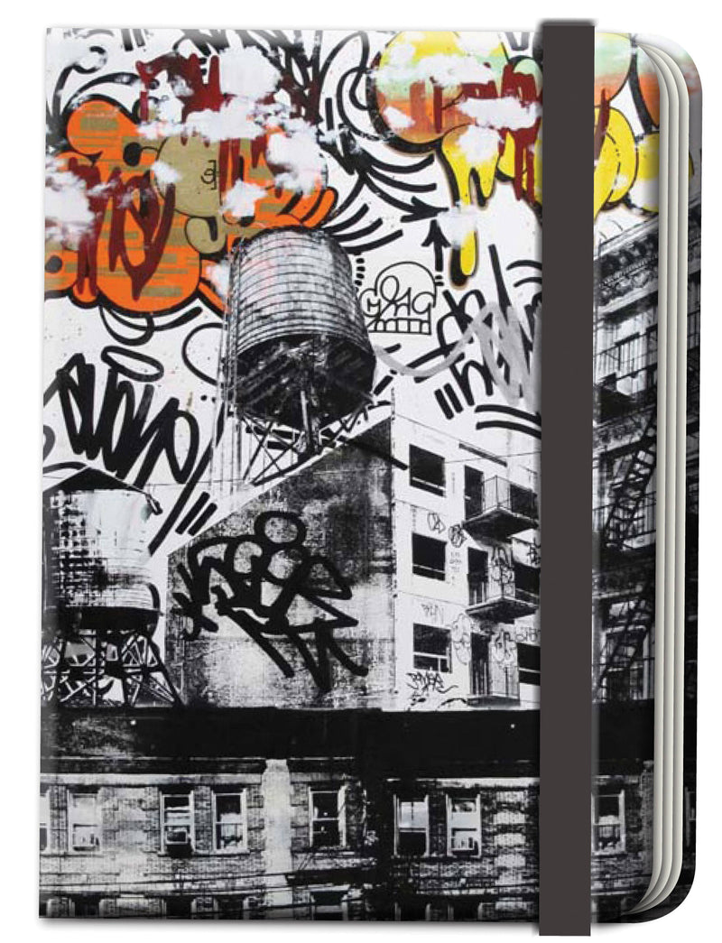 Street Notes-New York Artwork by AVone (Large Hardcover Journal)