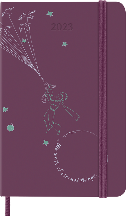 Moleskine Limited Edition 2023 Weekly Notebook Planner Petit Prince, 12M, Pocket, Fly, Hard Cover (3.5 x 5.5)