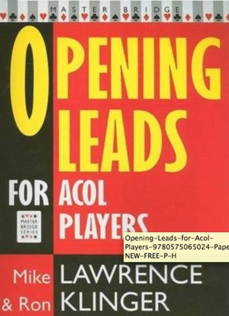 Opening Leads For Acol PL