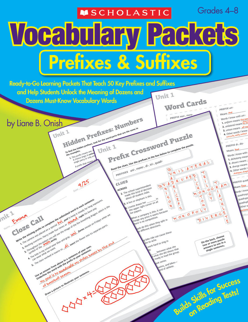 Vocabulary Packets: Prefixes & Suffixes