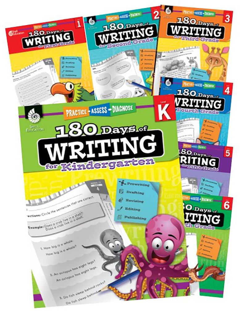 180 Days: Writing for K-6, 7-Book Set: Practice, Assess, Diagnose