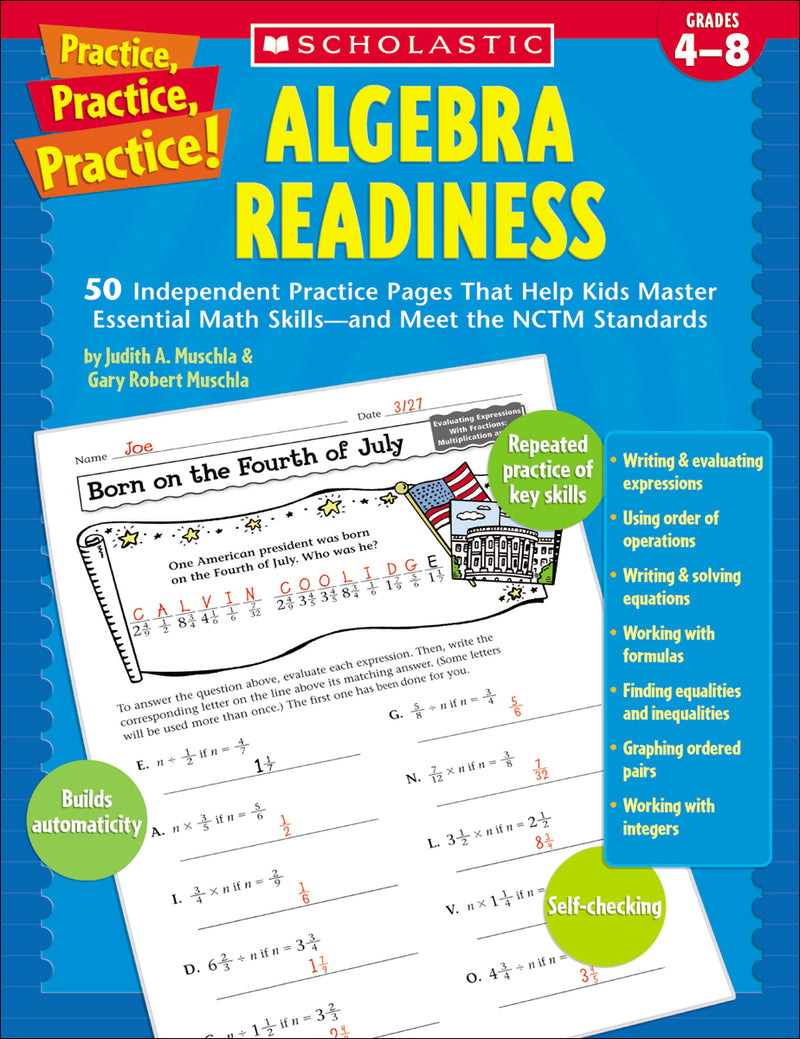 Practice, Practice, Practice! Algebra Readiness