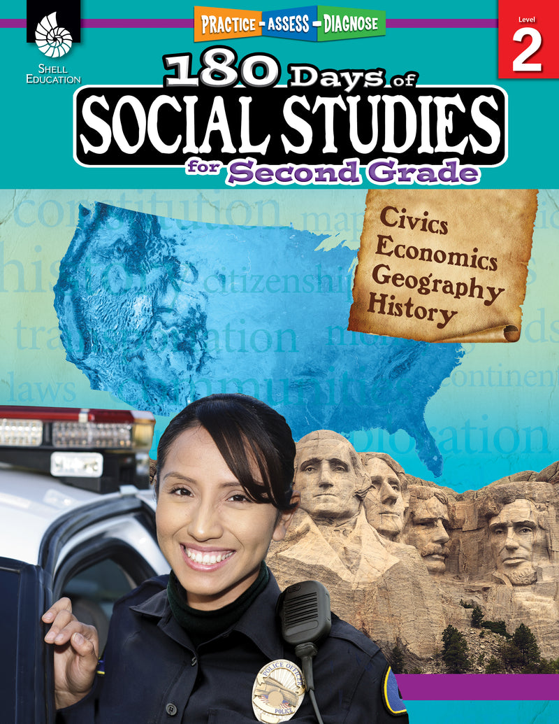180 Days: Social Studies for Second Grade: Practice, Assess, Diagnose
