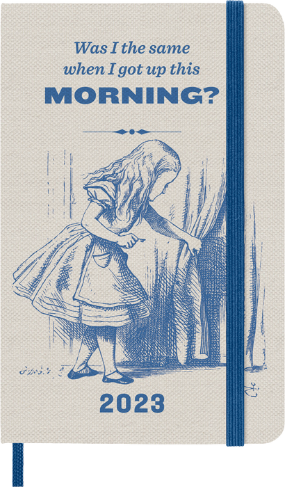 Moleskine Limited Edition 2023 Weekly Notebook Planner Alice in Wonderland, 12M, Pocket, Alice, Hard Cover (3.5 x 5.5)