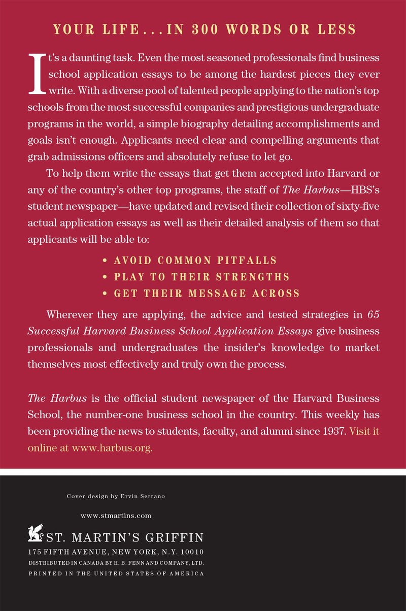 65 Successful Harvard Business School Application Essays, Second Edition