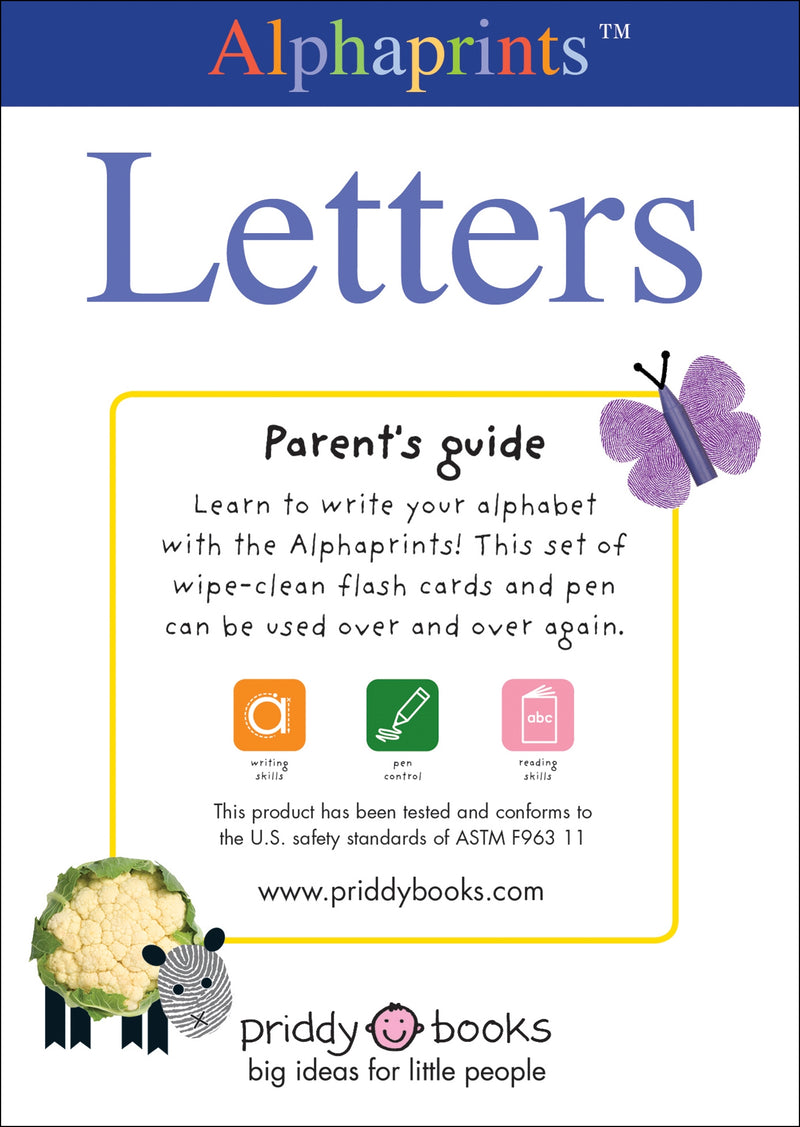 Alphaprints: Wipe Clean Flash Cards Letters