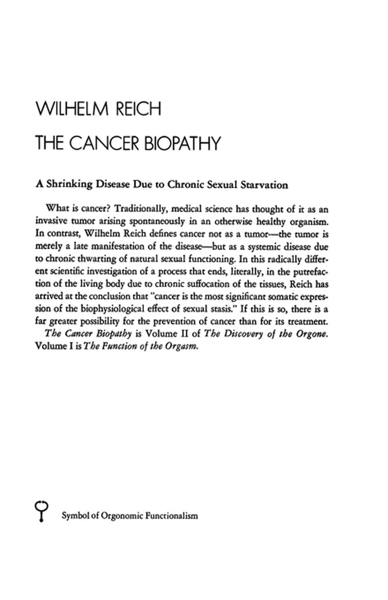 The Cancer Biopathy