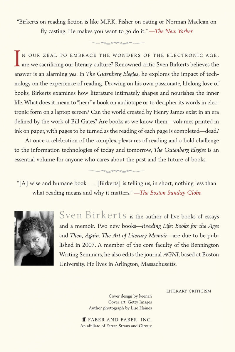 The Gutenberg Elegies