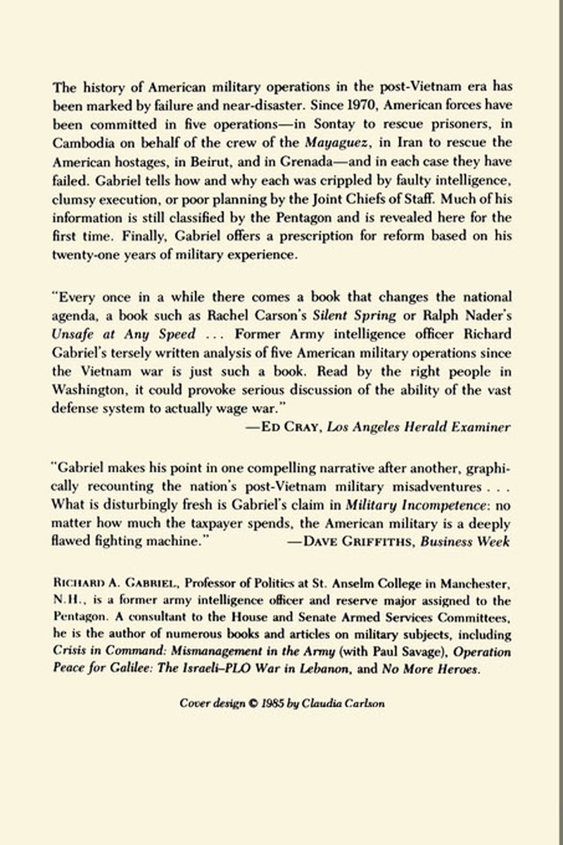 Military Incompetence