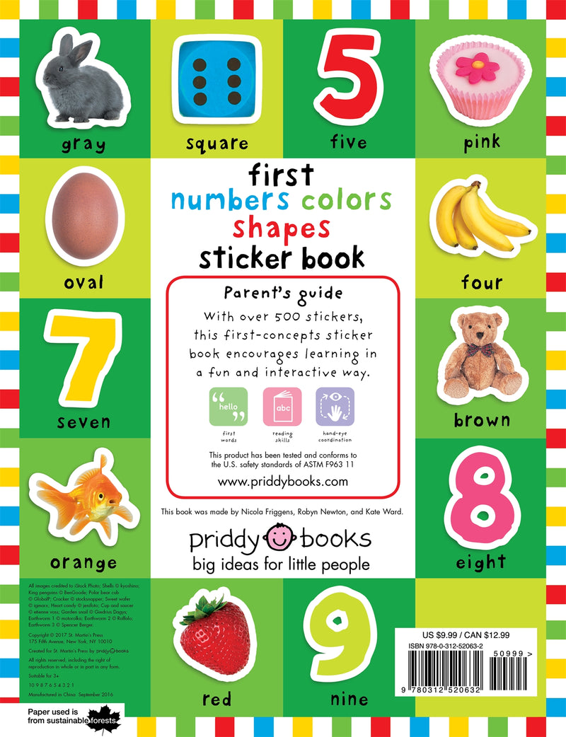 First 100 Stickers: First Numbers, Colors, Shapes