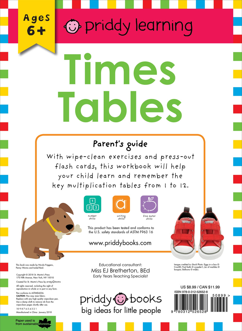 Wipe Clean Workbook: Times Tables (enclosed spiral binding)