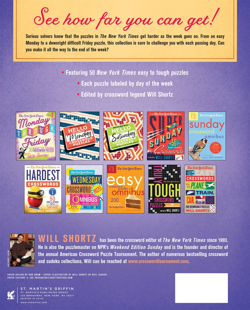 The New York Times Monday Through Friday Easy to Tough Crossword Puzzles Volume 6