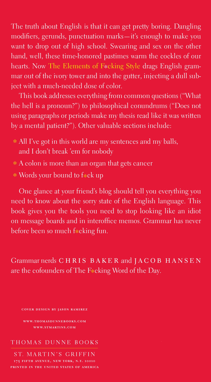 The Elements of F*cking Style