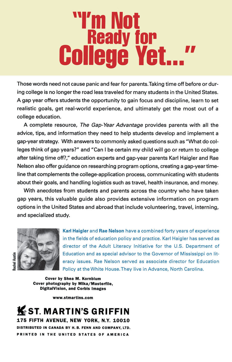 The Gap-Year Advantage