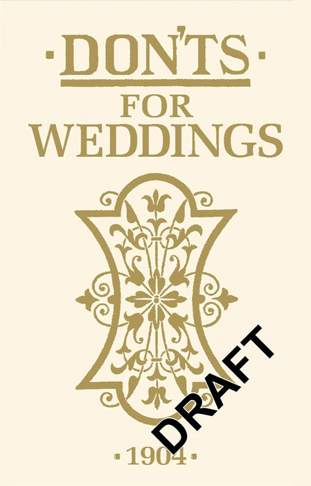 Don'ts for Weddings