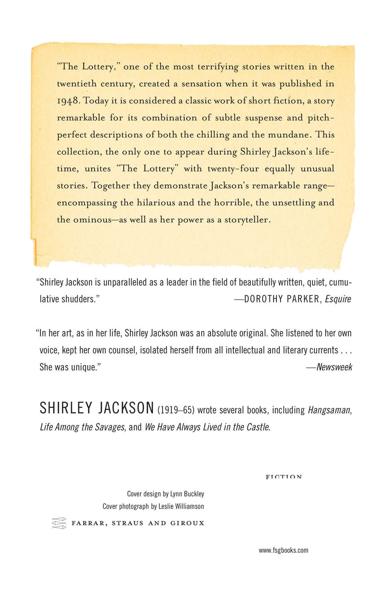 The Lottery and Other Stories