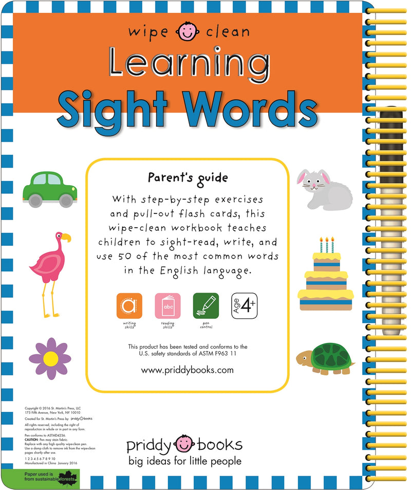 Wipe Clean: Learning Sight Words