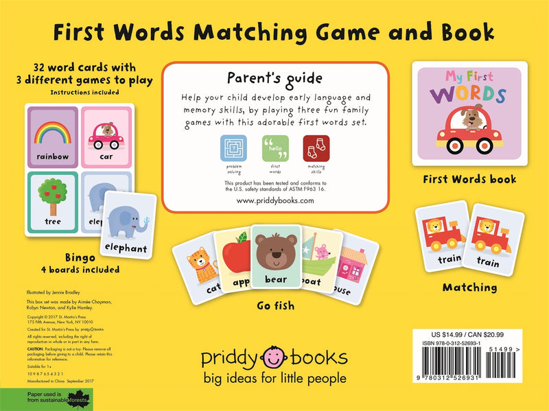 My First Words Matching Game and Book Set