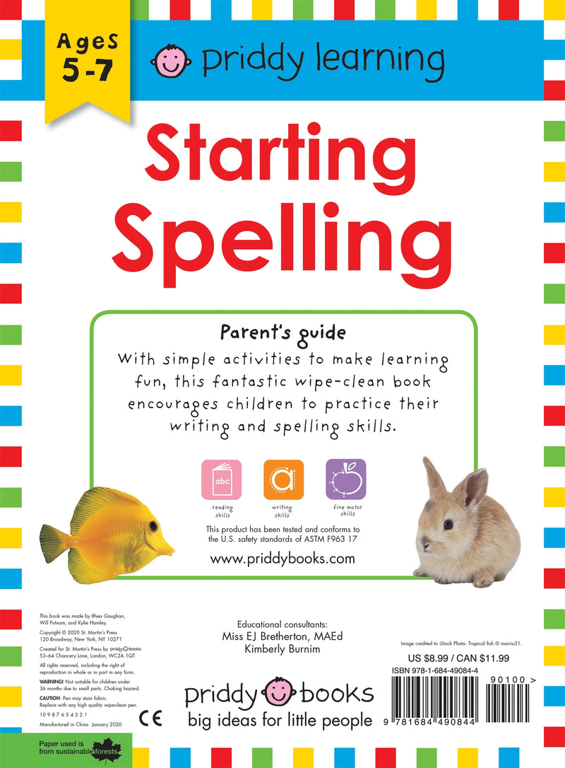 Wipe Clean Workbook: Starting Spelling