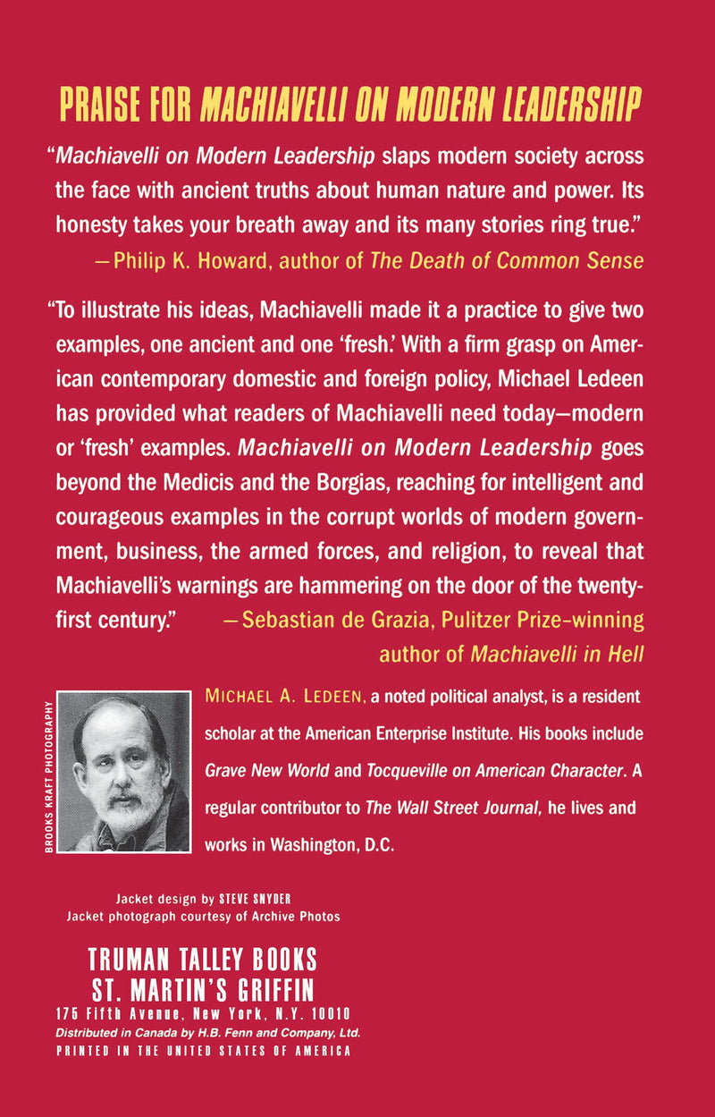 Machiavelli on Modern Leadership