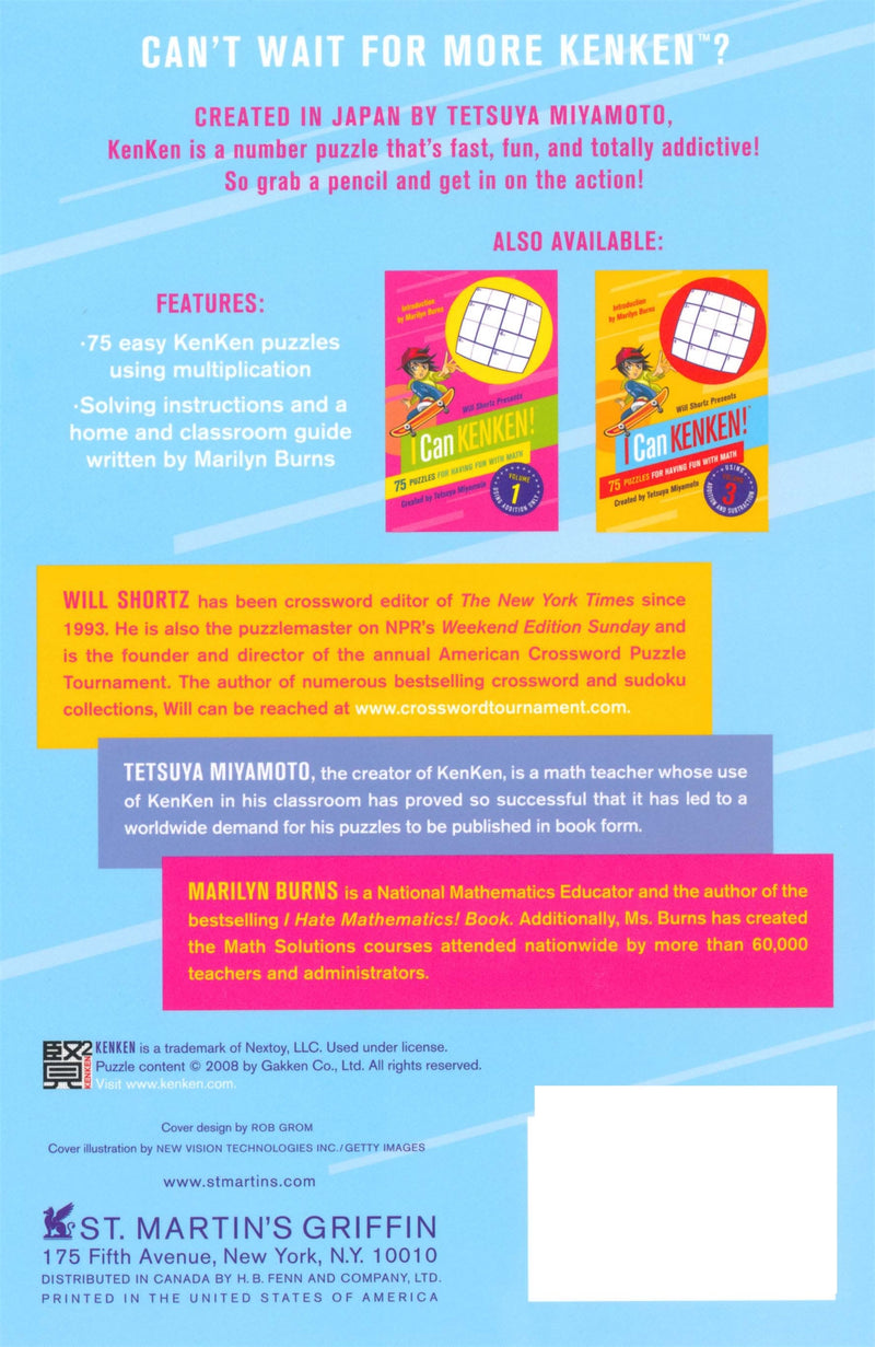 Will Shortz Presents I Can KenKen! Volume 2