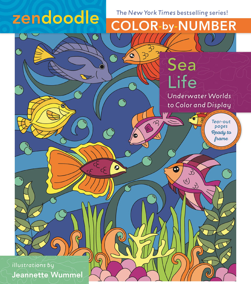 Zendoodle Color-by-Number: Sea Life