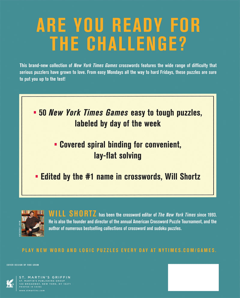 New York Times Games Monday Through Friday 50 Easy to Tough Crossword Puzzles Volume 10