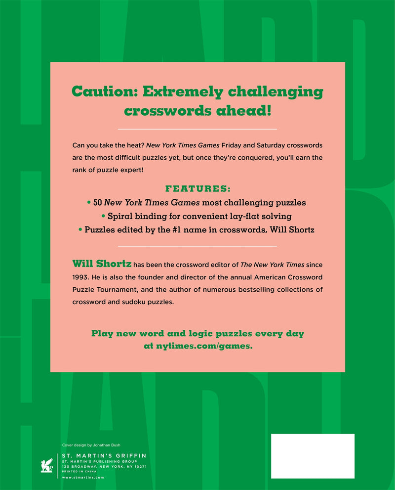 New York Times Games Challenging Crosswords Volume 2: 50 Friday and Saturday Puzzles