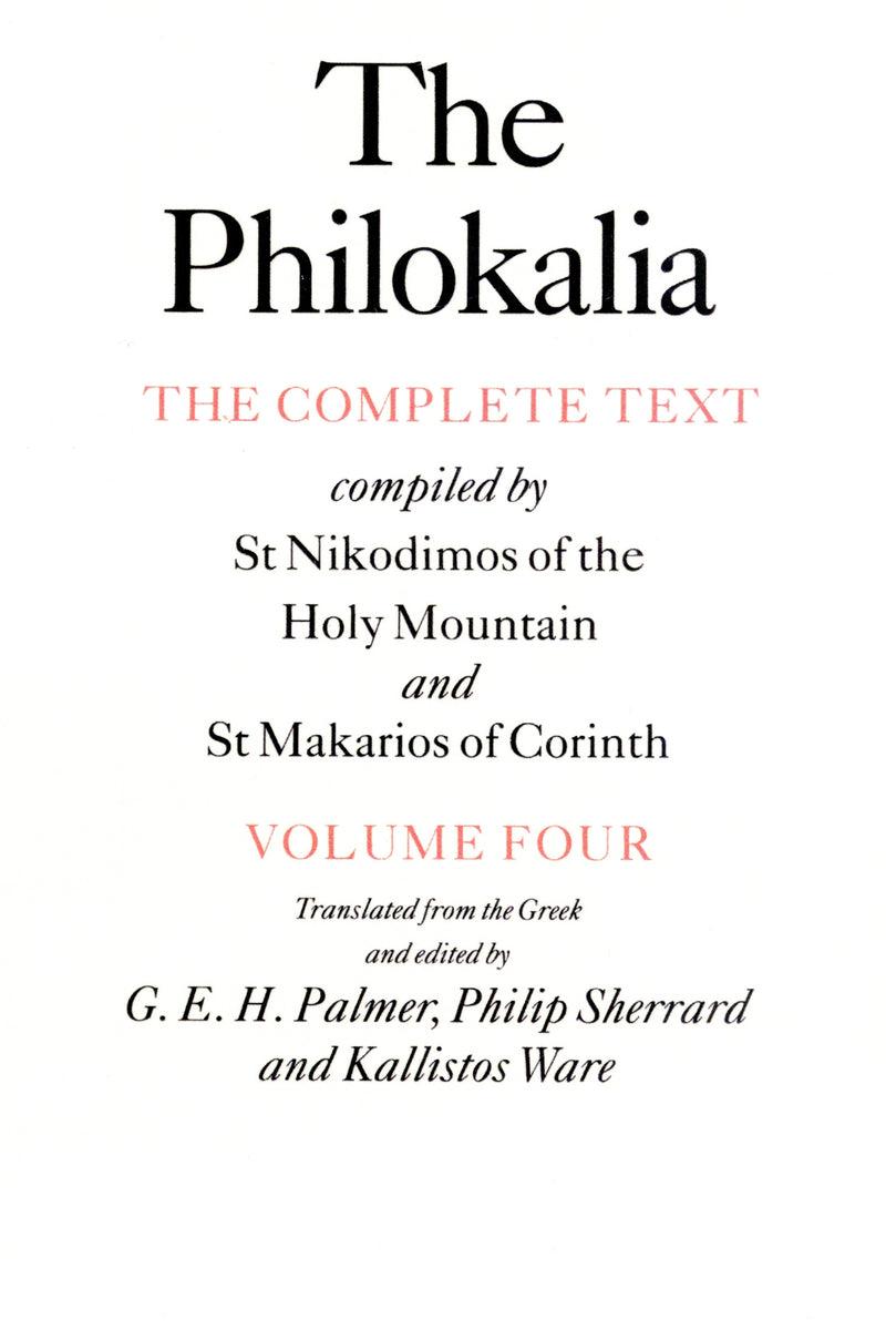 The Philokalia, Volume 4