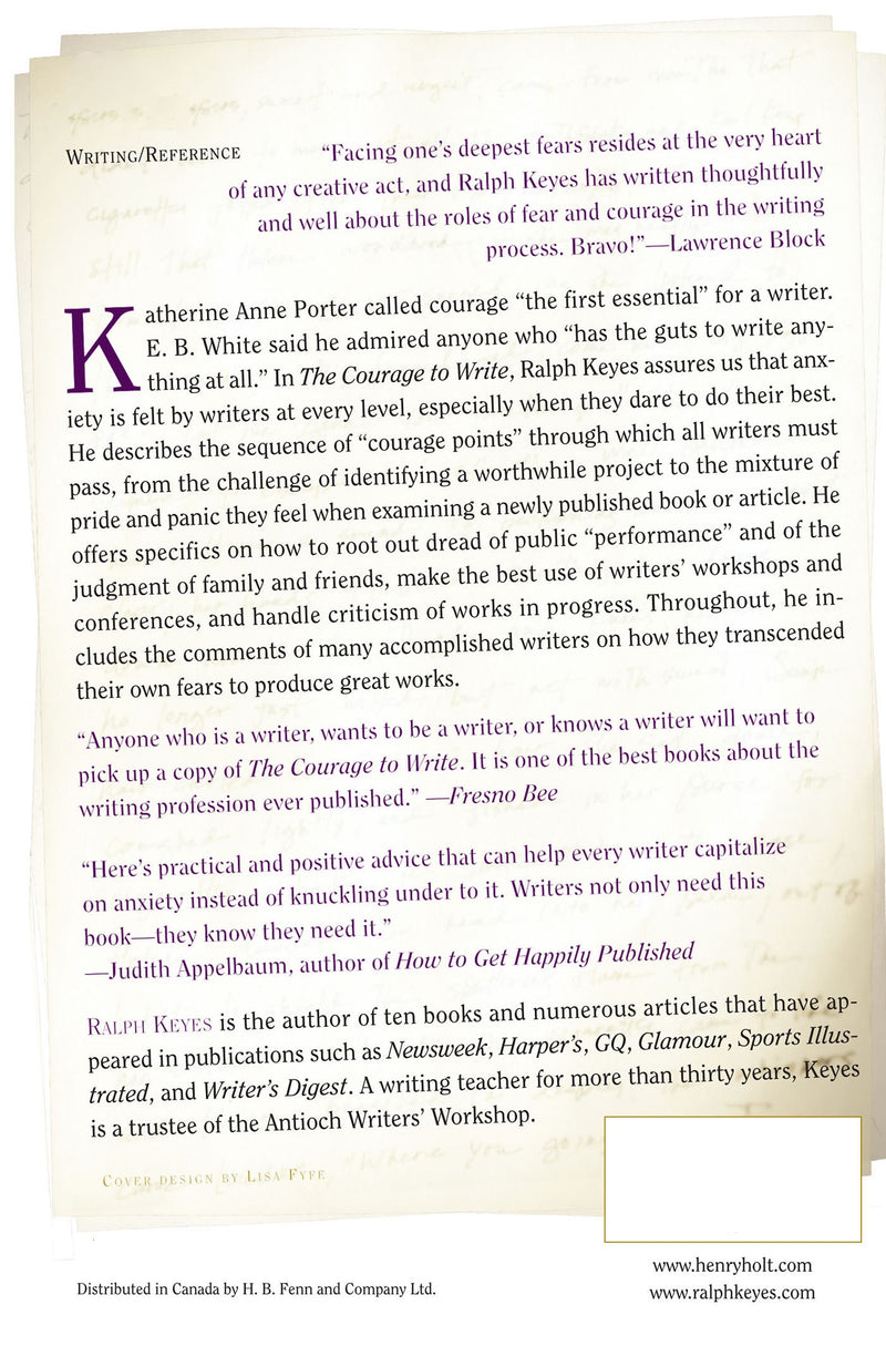 The Courage to Write