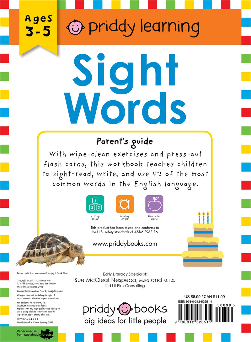 Wipe Clean Workbook: Sight Words (enclosed spiral binding)