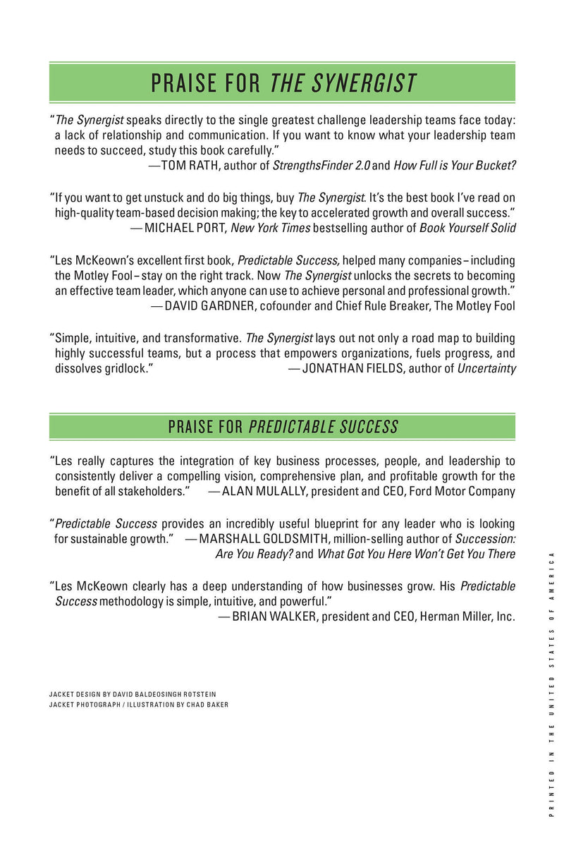 The Synergist: How to Lead Your Team to Predictable Success