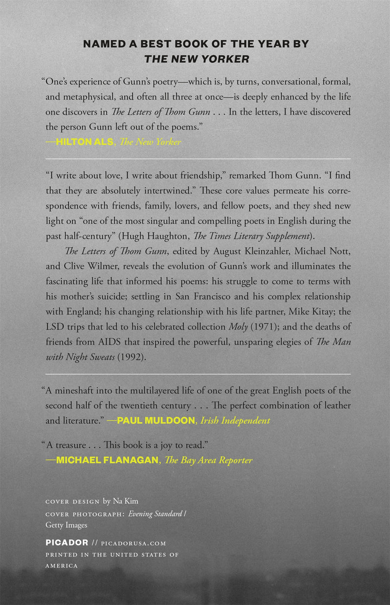 The Letters of Thom Gunn