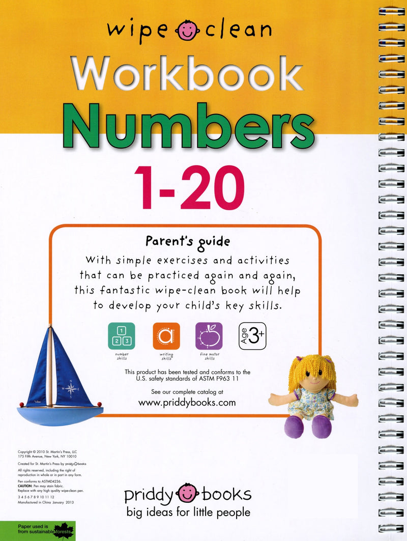 Wipe Clean Workbook Numbers 1-20