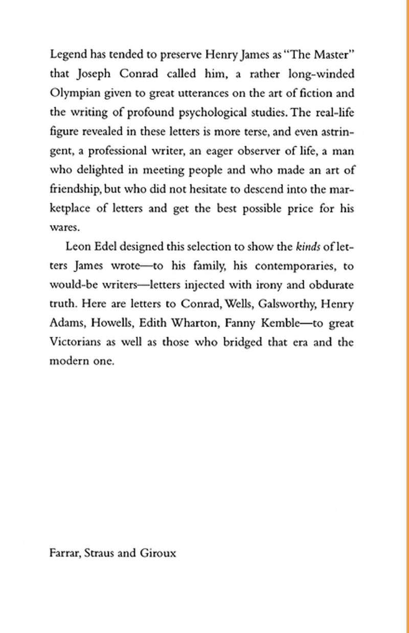 Selected Letters of Henry James