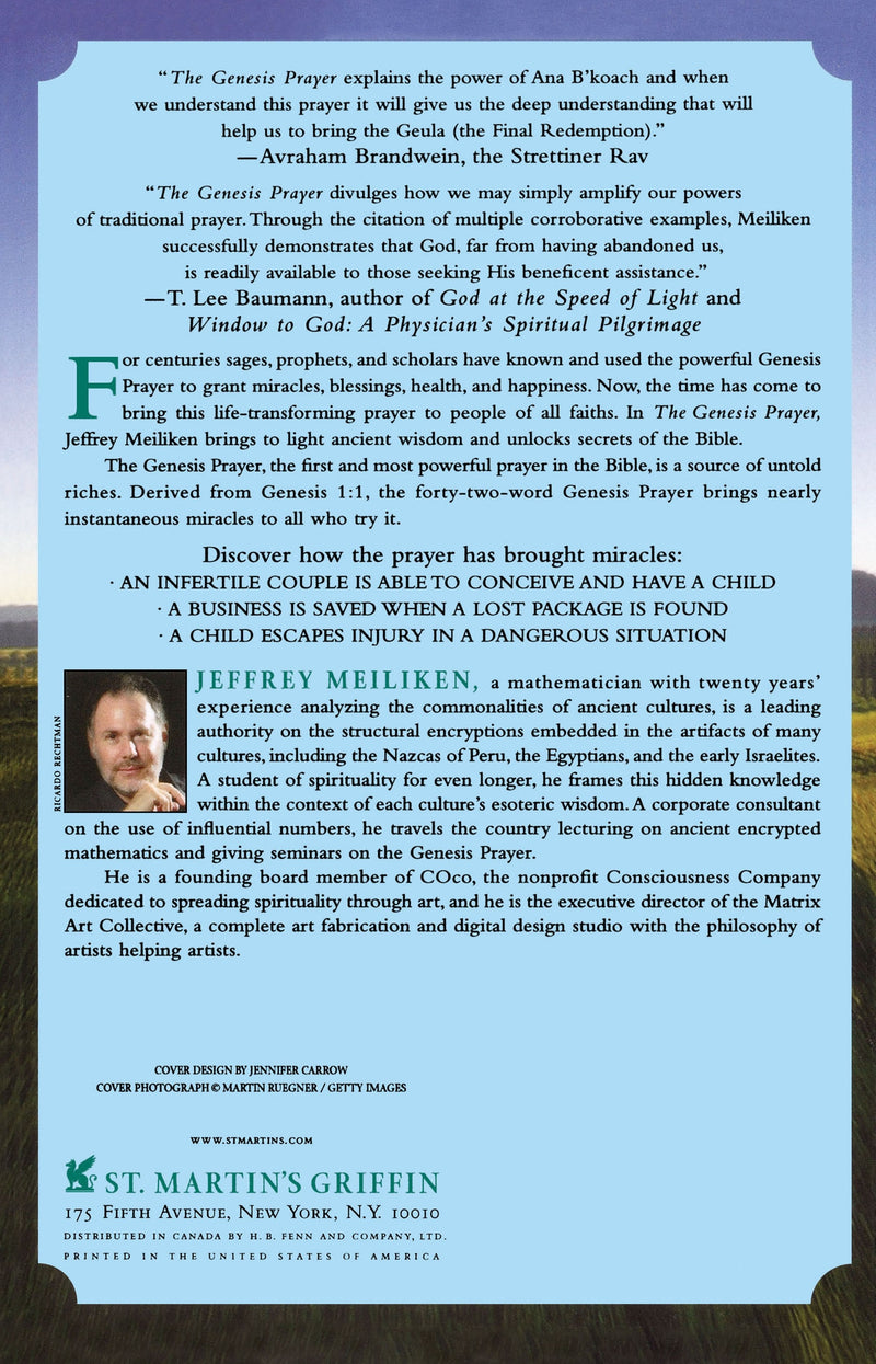 The Genesis Prayer