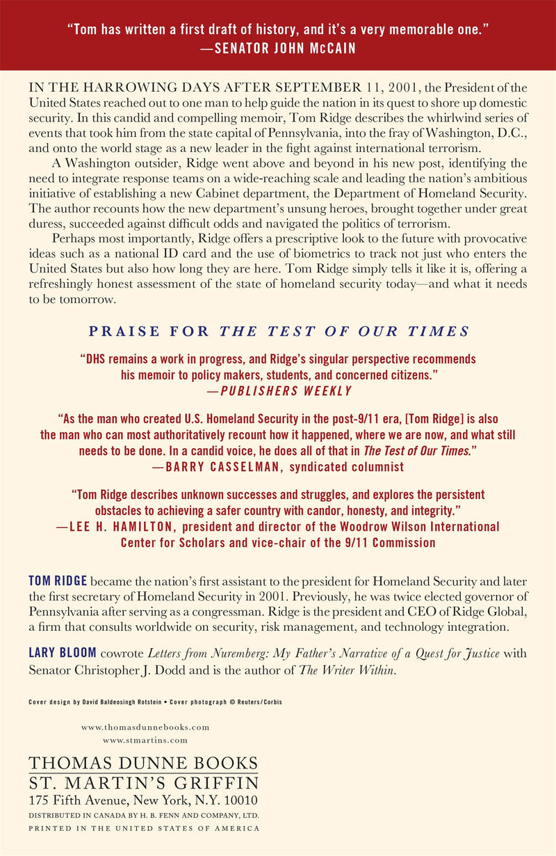 The Test of Our Times