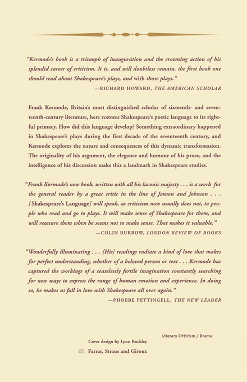 Shakespeare's Language