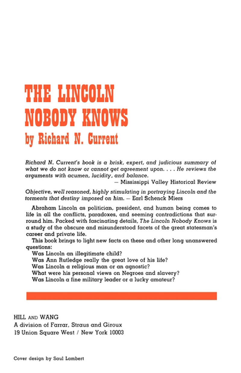 The Lincoln Nobody Knows