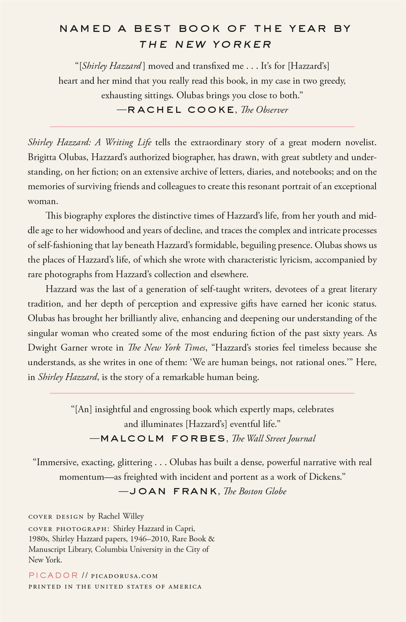 Shirley Hazzard: A Writing Life